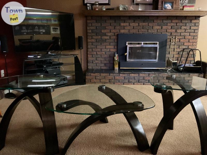 Photo of Glass top coffee & end tables