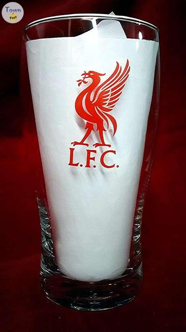 Photo of LIVERPOOL PREMIER LEAGUE SOCCER BEER GLASS & BAR TOWEL - 2