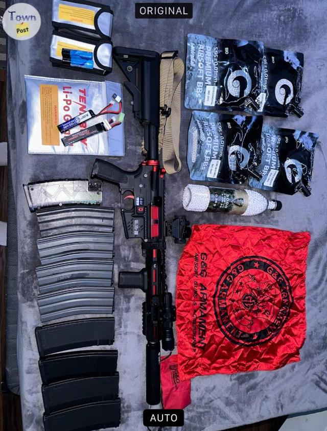 Photo of Airsoft rifle w/ accessories!