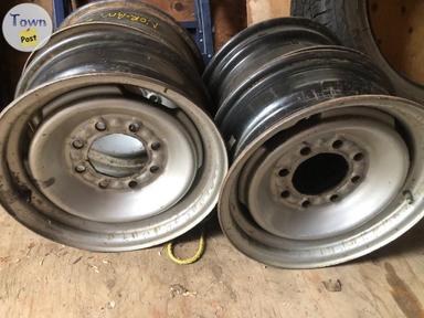 Photo of 4  16” Steel rims eight bolt pattern GMC/Chev off my 3/4 ton - 1