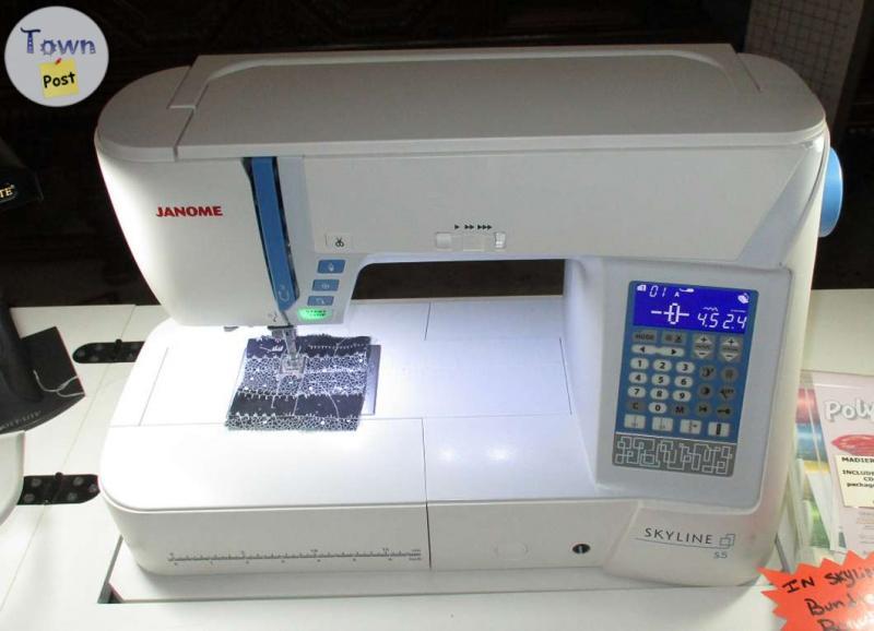 Photo of Lightly Used Janome Skyline S5 Quilter's Sewing Machine Plus Bonus Items