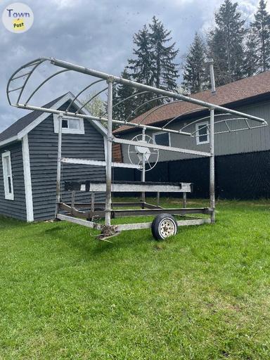 Photo of Pontoon Boat Lift also includes a Green canopy in excellent condition - 1