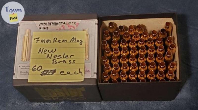 Photo of *Offers Welcome* - 7mm Remington Magnum Brass NOSLER, WW, HORNADY