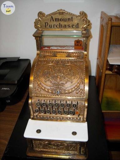 Photo of ANTIQUE BRASS CASH REGISTER - 1