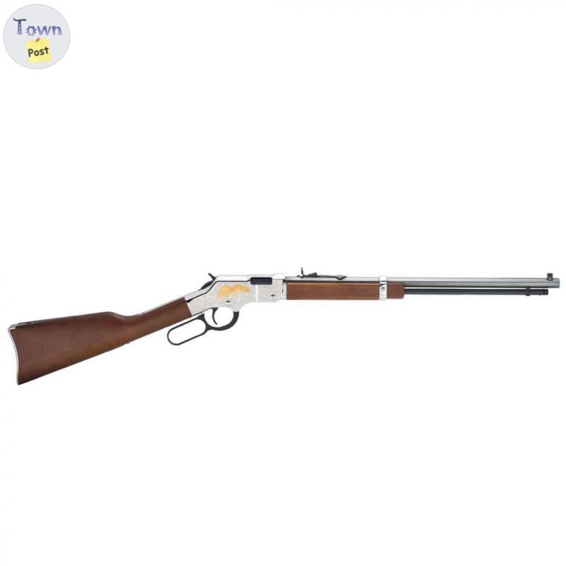 Photo of Brand new Henry H004GE Golden Eagle 22 LR RH 20" Blued Wood Stk Lever Action Rifle $1300