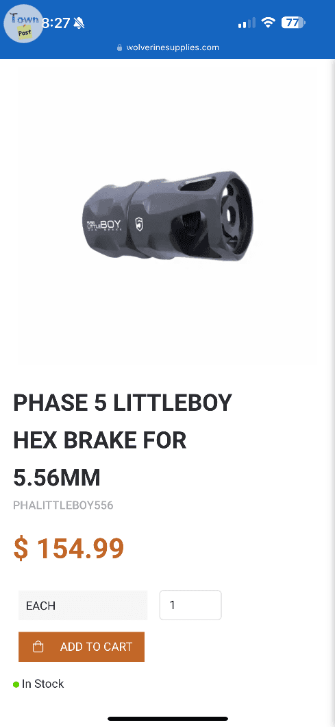 Photo of PHASE 5 LITTLEBOY HEX BRAKE FOR 5.56MM