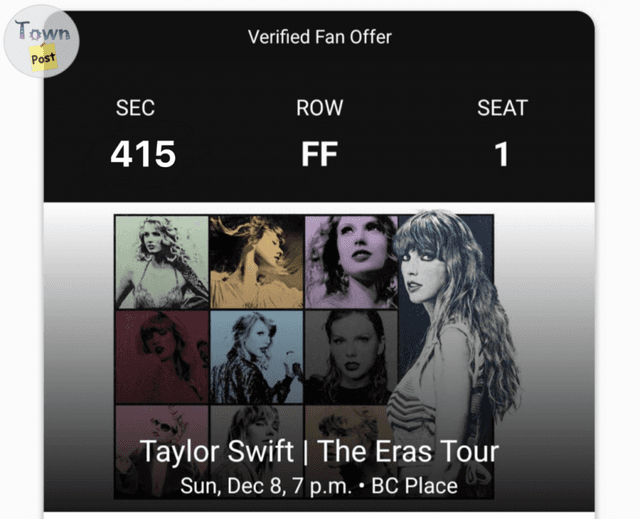 Photo of Taylor swift concert tickets