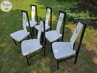 Photo of 6 Black and White Dining Chairs - 2