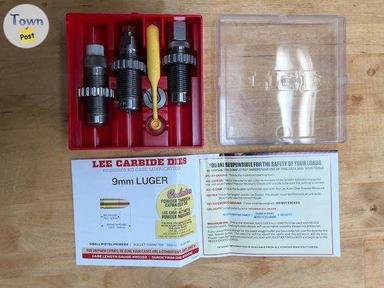 Photo of Lee Precision 9mm Luger Carbide Full Length Reloading 3 Die Set **Brand New** - 1