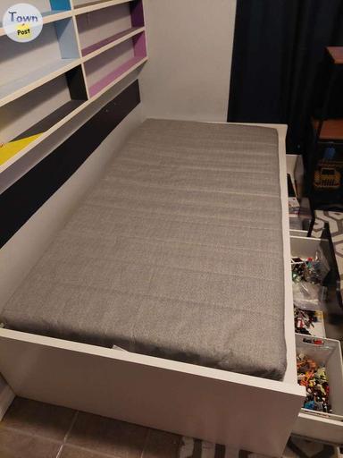 Photo of Twin bed with 2 sliding drawers - 2