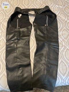 Photo of Ladies small leather motorcycle chaps