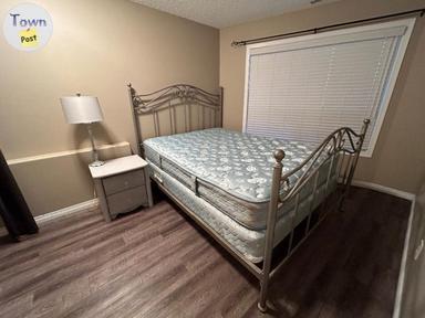 Photo of Queen bed frame with mattress  - 1