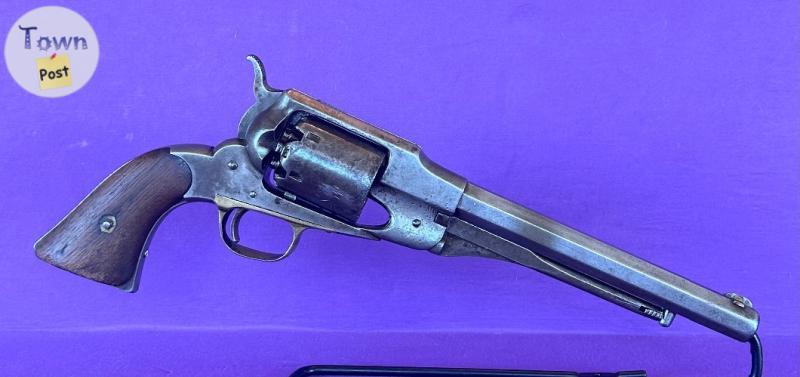 Photo of Rare Antique Remington Beals Army Percussion Revolver With Martial Inspection Marks