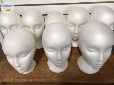 Photo of Styrofoam Heads Retail Display Photography Crafts Hat Storage - 2