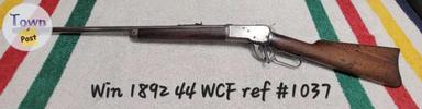 Photo of Winchester Model 1892 Sporting Rifle with button magazine, in 44W.C.F. ref #1037 - 2