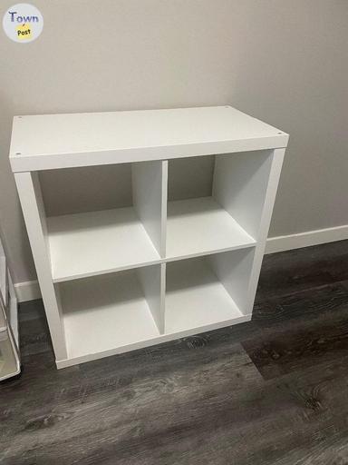 Photo of 2 white and 1 black Kalix shelves - 1