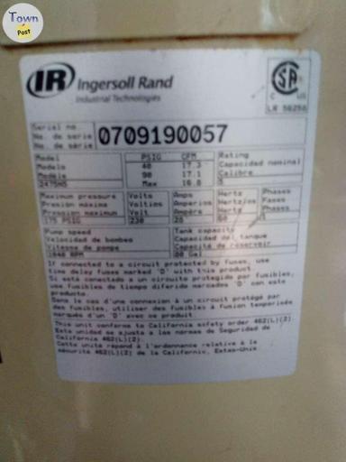 Photo of Ingersoll Rand 2stage compressor  - 2