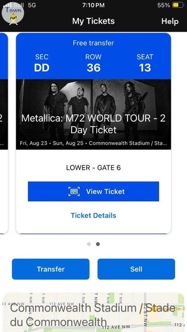 Photo of 2- 2 Day Metallica tickets - 2