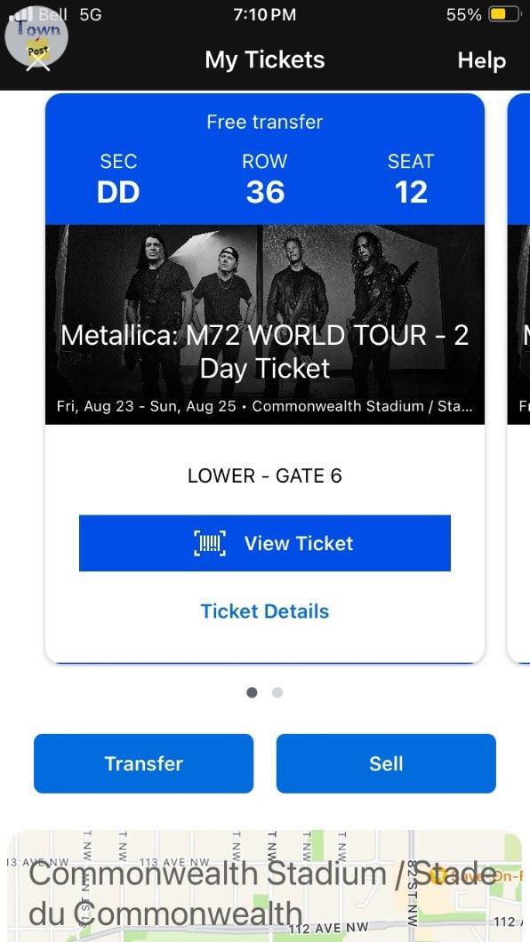 Photo of 2- 2 Day Metallica tickets