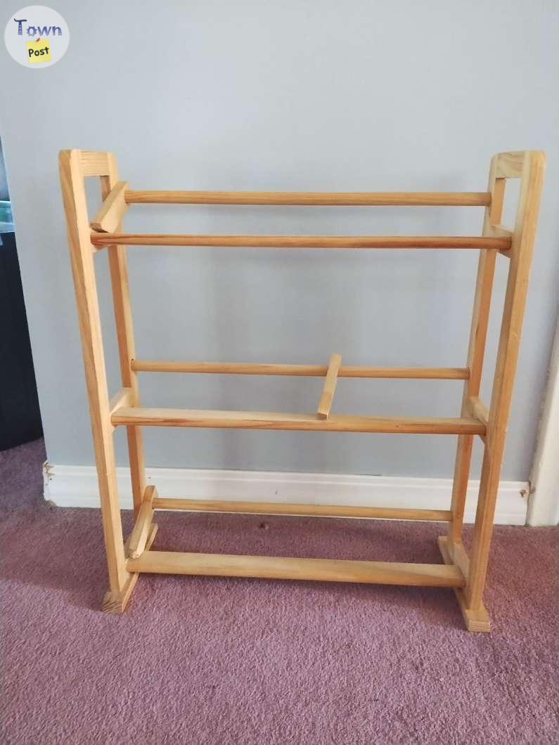 Photo of Wood shoe rack 