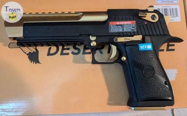 Photo of Cybergun Desert Eagle Black & Gold Airsoft Pistol Gas Blowback  - 1