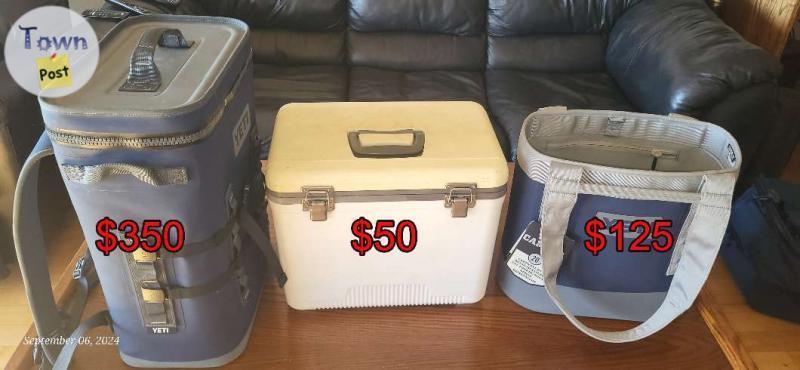 Photo of Yeti backpack cooler and Engel coolers - $50-$350