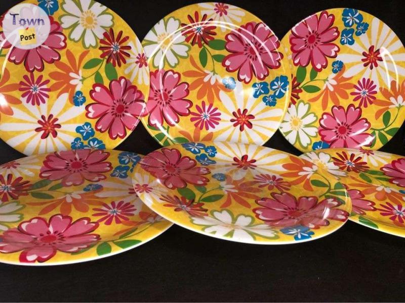 Photo of Pier 1 flowers melamine plates set of 6