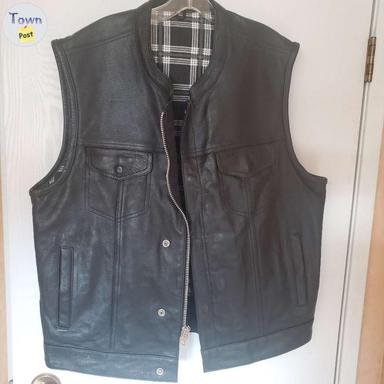 Photo of Leather Biker Vest - 2