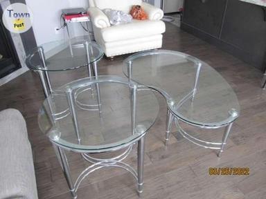 Photo of 3 piece glass coffee tables - 1