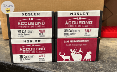 Photo of Nosler Accubond Long Range .308 cal 190 gr Bullets - 2