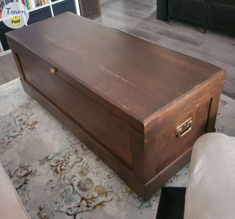 Photo of Very Large Vintage Cedar Chest on Castors