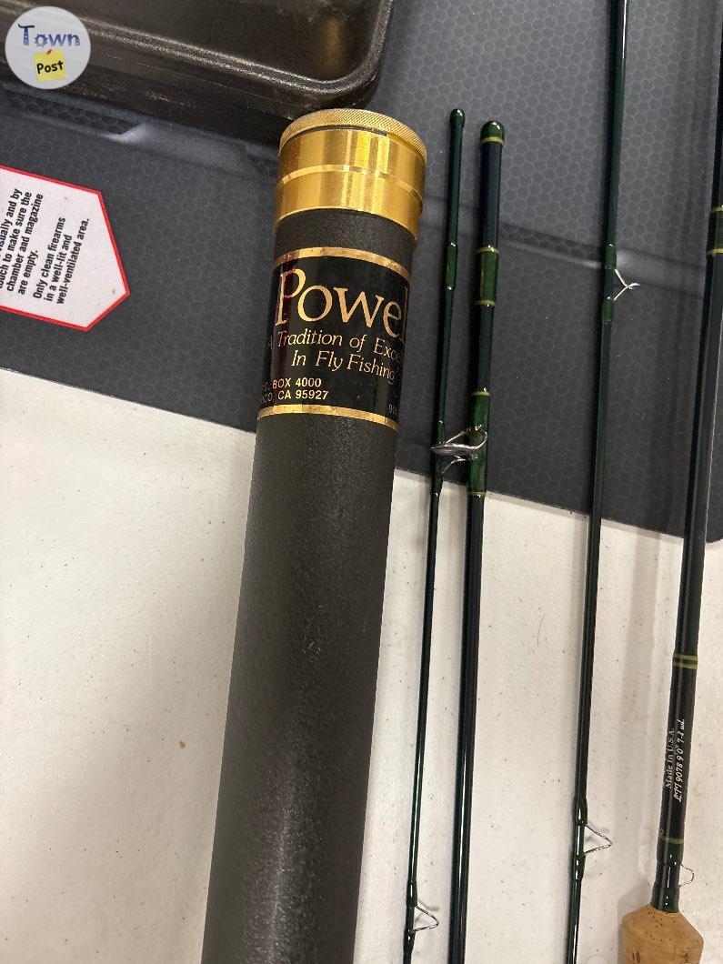 Photo of Powell fly rod from Chico California. 