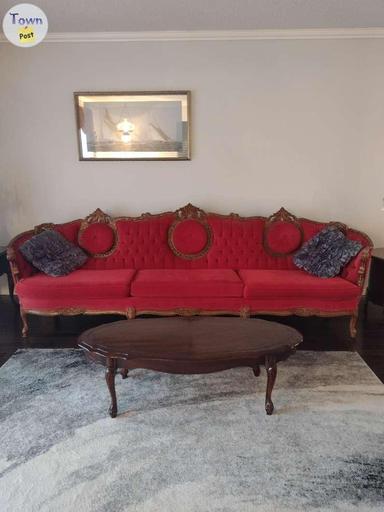 Photo of French provincial couch and loveseat - 1