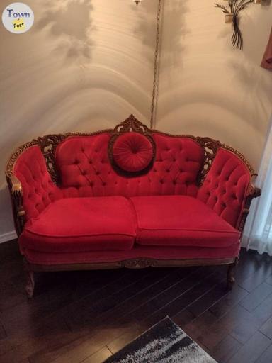 Photo of French provincial couch and loveseat - 2