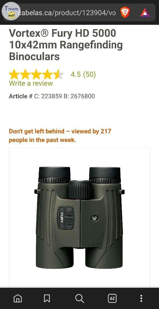 Photo of Wtb vortex fury binoculars 