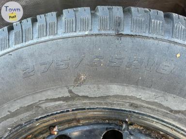 Photo of Pair of TRUCK SNOW TIRES- mounted on steel rims - 2