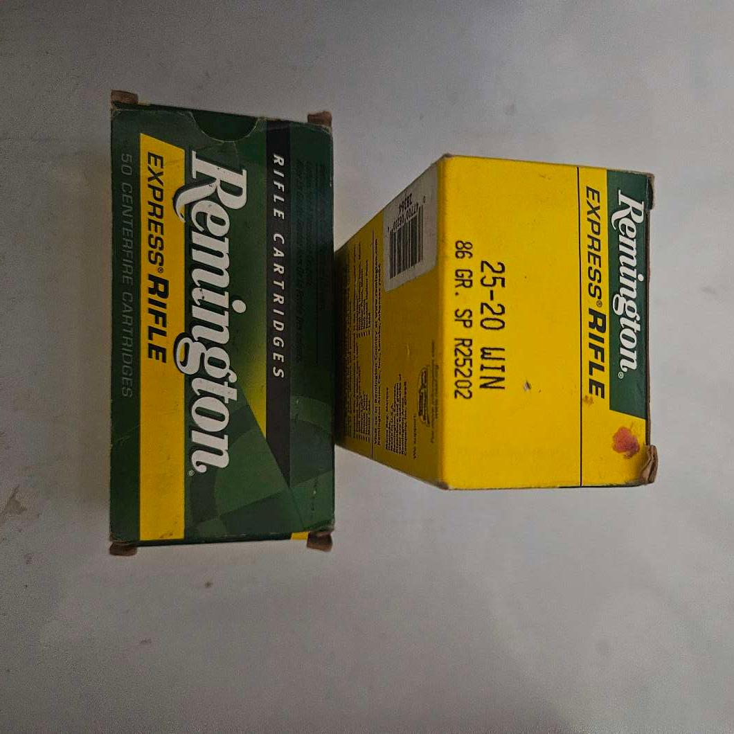 Photo of 25-20 ammo pending pick-up 