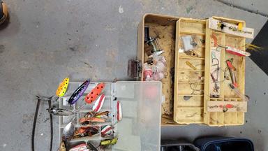 Photo of 2 Tackle Boxes and Hooks for sale. $50.00 OBO - 2