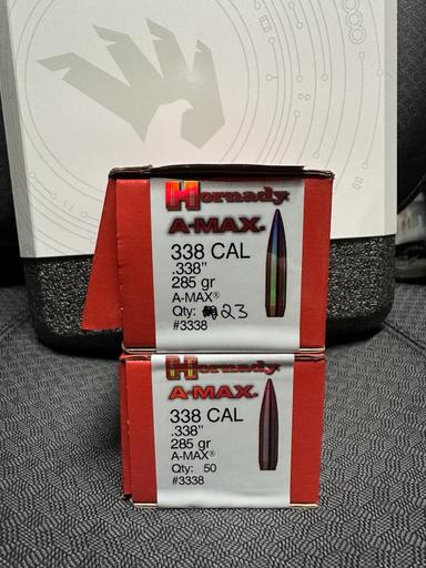 Photo of 338 Cal 285gr Hornady Amax & ELDM - 2