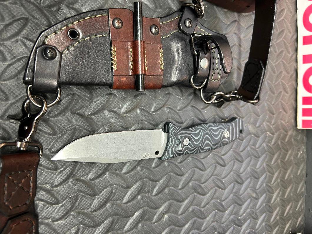 Photo of Houge USA and custom leather sheath