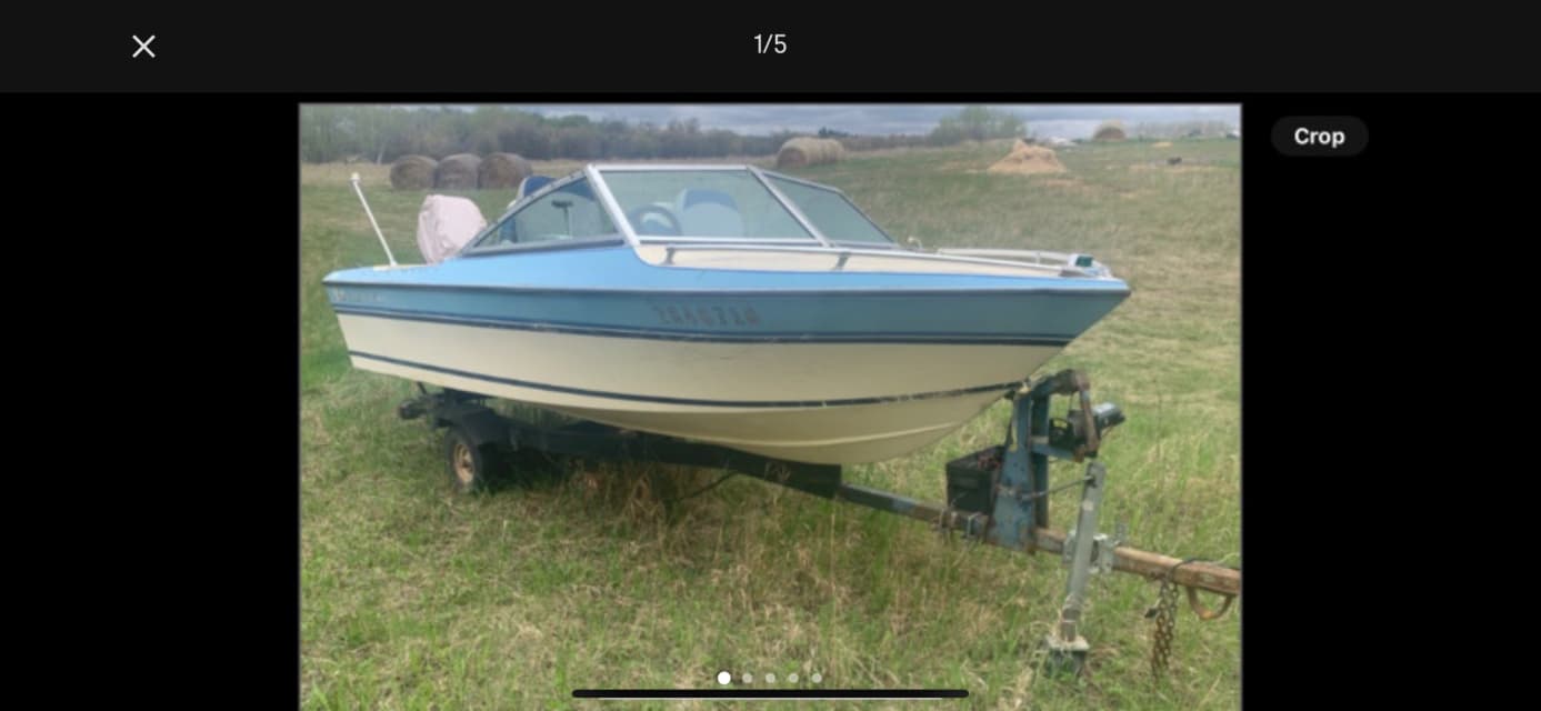 Photo of 16 foot grew 150 boat with 60 hp evinrude 