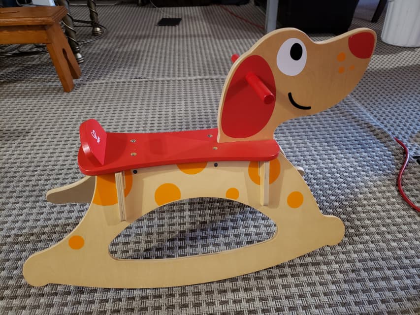 Photo of Hape wooden dog rocker