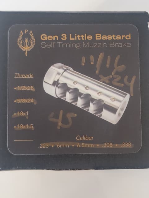 Gen 3 Little Bastard Self Timing Muzzle Brake (PENDING) - 1 - 1739920930822_20250218_143416