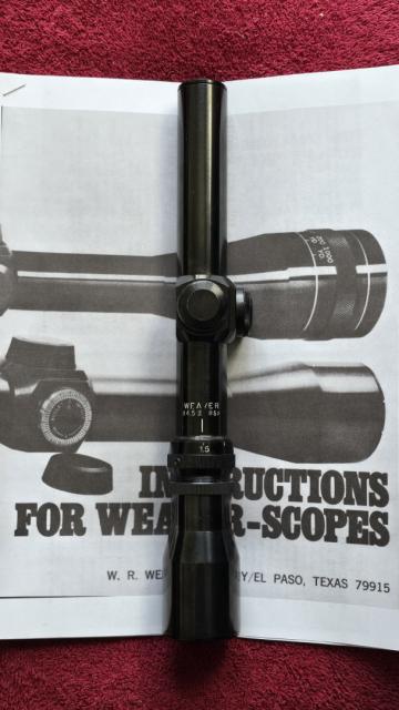 Photo of WEAVER USA V4.5 II MICRO-TRAC VINTAGE RIFLE SCOPE