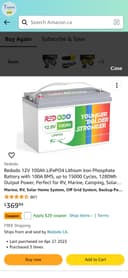 Photo of New 12v lithium battery