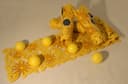 Photo of Set of 4 Yellow Table Runners and 5 Round Candles - 47" x 11 3/4" - New, Unused