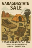 Photo of GARAGE / ESTATE SALE – May 23 & 24 – Langdon Area