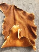 Photo of Smoked native buckskin hide leather swede