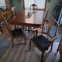 Photo of Antique Dining Room set with China Cabinet, 5 chairs and 2 leaves
