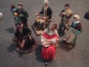 Photo of Four Royal Doulton character figures, Captain Cook, The Judge, Country Lass, Gamekeeper